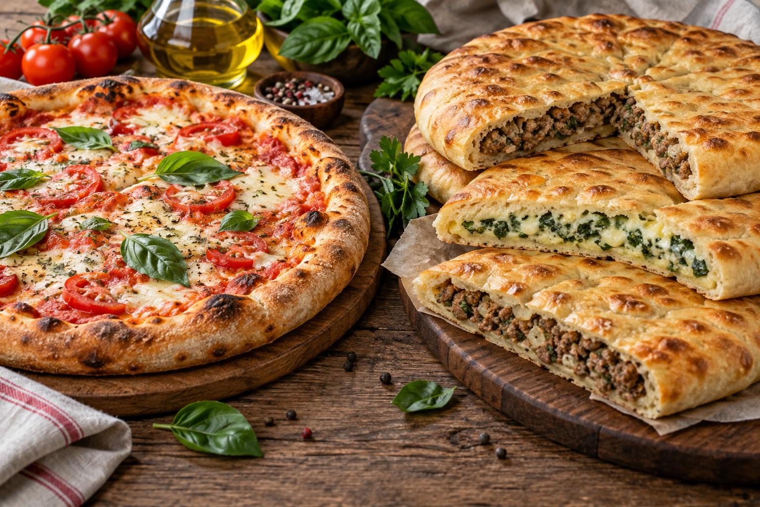 Пицца и осетинские пироги для компании