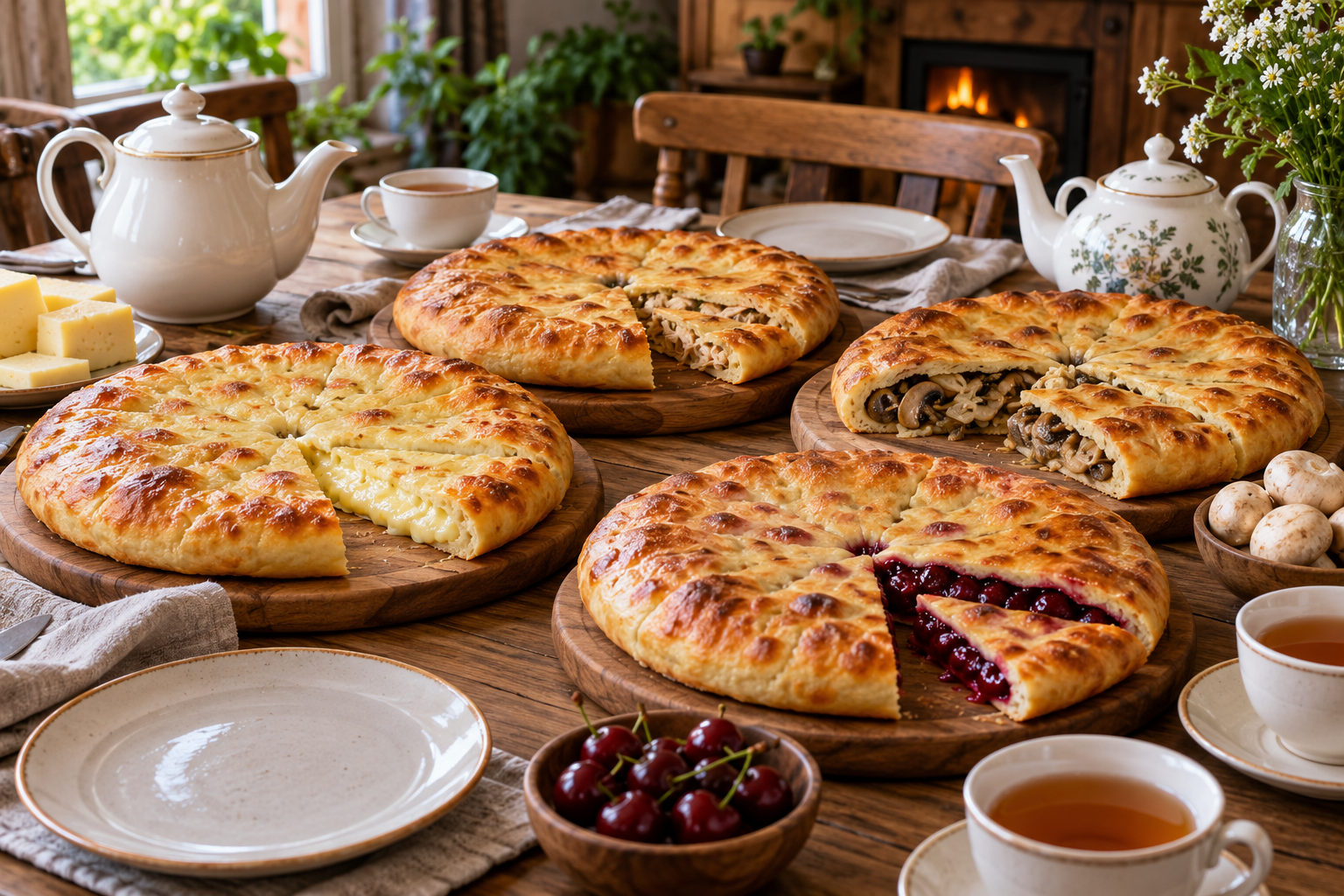 Пироги и чай для коллег