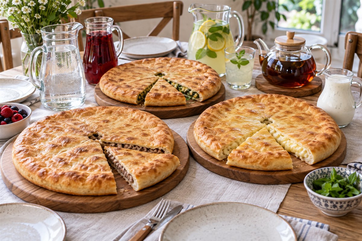 Напитки к мясным, сырным и овощным осетинским пирогам