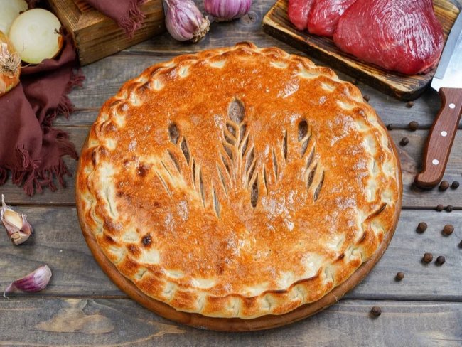 Осетинский пирог с рубленым мясом