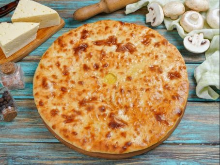 Осетинский пирог с грибами и сыром Осетинский пирог с грибами и сыром